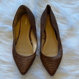 Express Textured Brown Flats